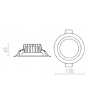 OXA 18 corp de iluminat incastrat alb crom 230V/350mA LED 12x1W 3000K