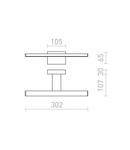 PALEA 300 crom 230V LED 4.4W IP44 3000K