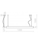 PESANTE 75 Corp de iluminat suspendat anodized aluminum 230V LED 40W 3000K