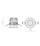 RINO corp de iluminat incastrat without cover 230V LED 10W 36° IP65 3000K