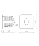 RIO SQ O corp de iluminat incastrat alb 230V LED 3W 22° 3000K