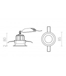 SHARM baza corp de iluminat incastrat alb 230V LED 10W 24° 3000K