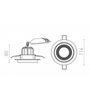 SHARM R I corp de iluminat incastrat alb cupru 230V LED 10W 24° 3000K