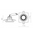 SHARM SQ I corp de iluminat incastrat alb cupru 230V LED 10W 24° 3000K