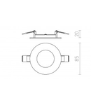 SOCORRO R 85 corp de iluminat incastrat alb 230V LED 3W 3000K