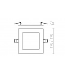 SOCORRO SQ 170 corp de iluminat incastrat alb 230V LED 12W 3000K