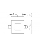 SOCORRO SQ 85 corp de iluminat incastrat alb 230V LED 3W 3000K