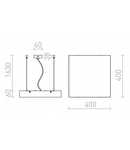 STRUCTURAL 40x40 Corp de iluminat suspendat satinated sticla 230V 2G11 2x24W