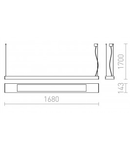 STRUCTURAL 5x14 Corp de iluminat suspendat aluminiu periat 230V G5 2x35W