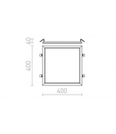 STRUCTURAL LED 40x40 corp de iluminat incastrat alb 230V LED 40W 3000K