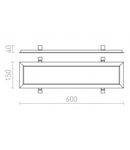 STRUCTURAL LED 60x15 corp de iluminat incastrat alb 230V LED 22W 3000K