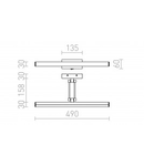 SWING picture light aluminiu periat 230V LED 8W 3000K