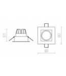 TECH I fixed alb 230V LED 5.4W 40° 3000K