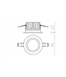 TOLEDO R alb 230V LED 7W 60° IP44 3000K