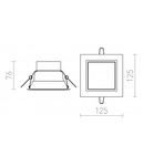 VIC 12 corp de iluminat incastrat alb 230V LED 10W 3000K