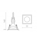 ZURI SQ corp de iluminat incastrat alb 230V GU10 35W