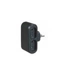 2P multi-priza plug - 4 side outlet - negru - German/Fr standard - cardboard