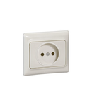 2P priza cu sutters Kaptika - flush mounting - 16 A 250 V~ - ivory