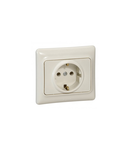 2P+E Priza schuko outlet Kaptika -flush mounting- 16 A 250 V~ -ivory