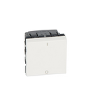 2-pole switch Mosaic - 16 AX 250 V~ - 2 module - alb