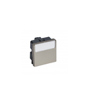 2-way push-button cu label-holder Arteor 6 A 250 V~ - 2 module versiune patrata - champagne