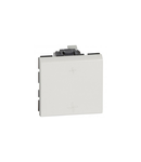 Intrerupator cap scara pentru ventilation control Mosaic - 2 module - alb antimicrobial