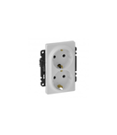 2x2P+E priza Valena Life - German standard - 16 A 250 V~ - alb