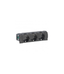 3 x 2P+E Priza schuko - pentru capac flexibil snap-on trunking negru Edition