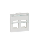 Adaptor pentru RJ 45 Mosaic - pentru 2 Keystone connectors - 2 module - alb