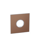 Placa standard American si Sud African Arteor versiune rotunda 2 module pentru 4''x4'' box - brushed metal pink champagne