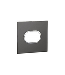 Placa standard American si Sud African Arteor versiune rotunda 3 module pentru 4''x4'' box - brushed metal negru