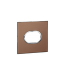 Placa standard American si Sud African Arteor versiune rotunda 3 module pentru 4''x4'' box - brushed metal pink champagne