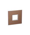 Placa standard American si Sud African Arteor versiune patrata 2 module pentru 4''x4'' box - brushed metal pink champagne