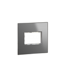 Placa standard American si Sud African Arteor versiune patrata 3 module pentru 4'' x 4'' box - reflective stainless steel