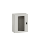 Atlantic metal cabinet - versiune verticala cu usa din sticla and external dimensions 600x400x250 mm