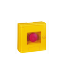 Break glass emergency box-2 position-surface mounting-IP44-yellow box cuout LED