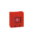 Break glass emergency box-mushroom head-surface mounting-IP44-rosu box cu LED