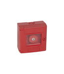 Break glass emergency box-mushroom head-surface mounting-IP44-rosu box cuout LED