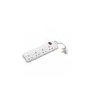 British standard Prelungitor - 4x2P+E - one switch per cord - 3 m cord