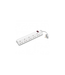 British standard Prelungitor - 5x2P+E - one switch per cord - 3 m cord