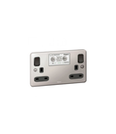 British standard RCD Synergy -ELO doi poli 30 mA 2 module -13 A -250 V~ -Authentic polished stainless steel