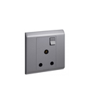 British standard priza Belanko colours - 1 module single pole switched - 15 A 250 V~ - dark gri