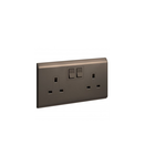 British standard priza Belanko colours - 2 module single pole switched cu inboard rockers - 13 A 250 V~ - brandn