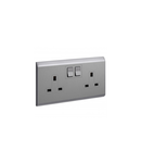 British standard priza Belanko colours -2 module single pole switched cu inboard rockers -13 A 250 V~ -dark gri