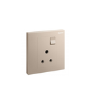 British standard priza Galion - 5A 250V~ 1 module single pole - switched - rose gold