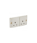 British standard priza Mallia - unswitched - 2 module - 13 A 250 V~ - champagne