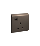 British standard priza cu USB charger Belanko colours - 1 module unswitched - 13 A 250 V~ - brandn