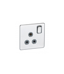 British standard Synergy -1 module switch -15 A -250 V~ Sleek Design polished stainless steel