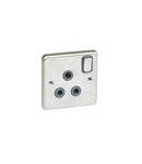 British standard Synergy -1 module switch -single P -15 A -250 V~ -Authentic brushed stainless steel