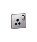 British standard Synergy -1 module switch -single P -5 A -250 V~ -Authentic brushed stainless steel